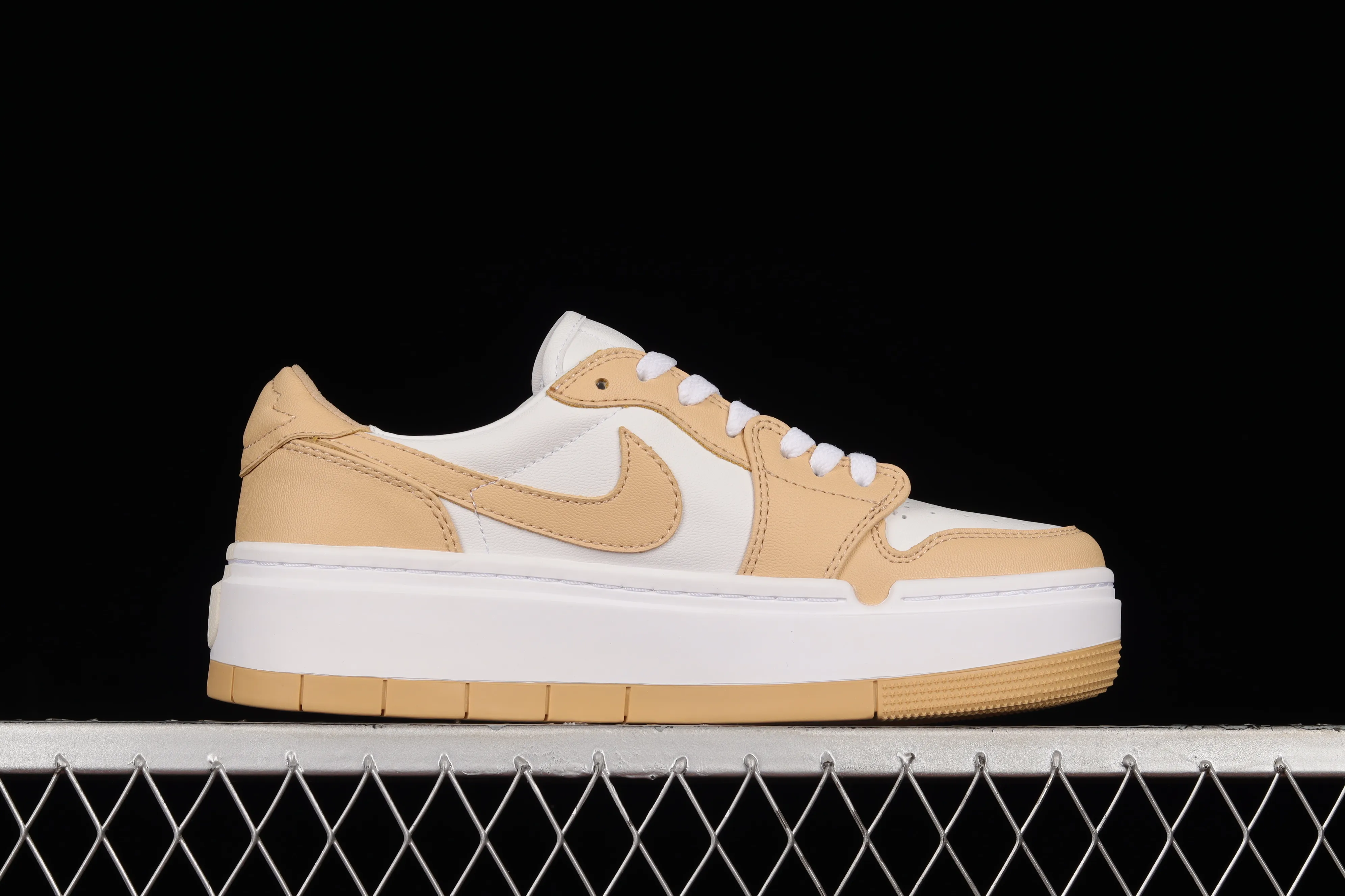 All categories Air Jordan Jordan series basketball shoes Air Jordan 1 Low Z version Air Jordan 1 Elevate Low SE "Wolf Grey" Little AJ first layer thick sole retro basketball shoes DH7004-102